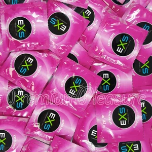 EXS Extra Safe condoms Strong Thicker Safer Shaped for comfort FREE Shipping - Picture 1 of 8