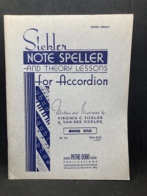 PIETRO DEIRO Sickler Note Speller and Theory Lessons for Acordeão Workbook #724 - Imagem 1 de 4