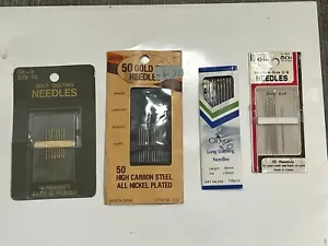 Set di 10 aghi da cucito vintage placcati in oro 24 kt e altri aghi GIAPPONESE - Foto 1 di 11