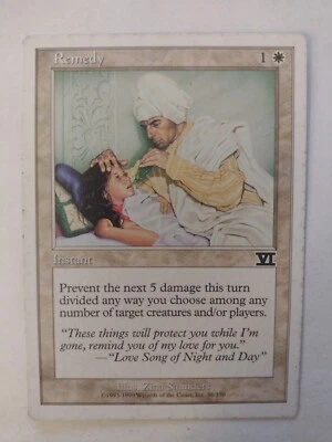 MTG Magic The Gathering Card Remedy Instant White Sixth Edition 1999 - Image 1 of 2