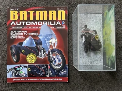 Eaglemoss Batman Automobilia #77 Classic TV Series Original Batcycle + Magazine - Image 1 of 4