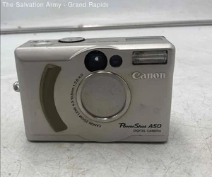 Canon PowerShot A50 Silver 1.3 Megapixels High Definition Digital Camera - Picture 1 of 6