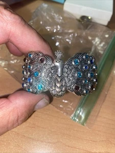 Bracciale pavone strass vintage, assolutamente stupendo - Foto 1 di 5