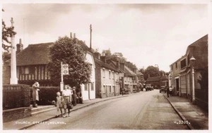   Church Street Welwyn Vintage topographische Valentinstag Echt Foto Postkarte - Bild 1 von 2