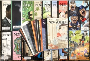 Lot of 32 New Yorker Magazines All 2017 Most Ex-Library Stickers Full Issues - Picture 1 of 11