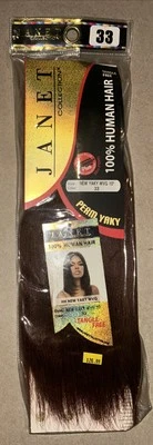Extensiones de cabello 100 % humano. Janet Perm Yaky. "10"" pulgadas". Color #33. 1 paquete por $25. Foto 1 de 2