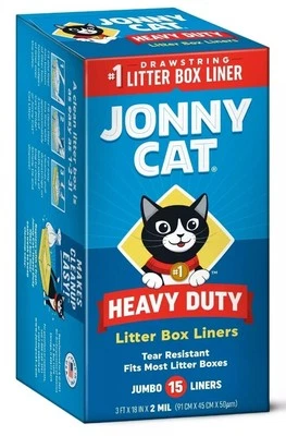 Jonny Cat Heavy Duty Jumbo Tear-Resistant Litter Box Liners Jumbo Size 15 Count