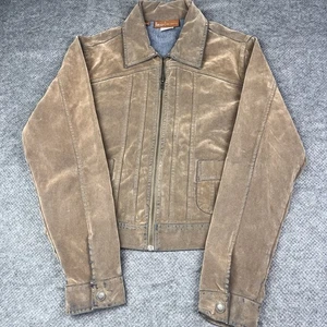 Chaqueta Lee Mujer Medio Tostado Gamuza Cubierta Denim Desgastado Usado Rayón Algodón - Imagen 1 de 9