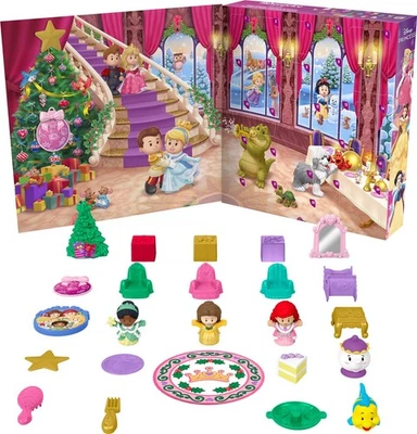 Fisher-Price Little People Toddler Toy Disney Princess Advent Calendar, 24 Figur Foto 1 de 4