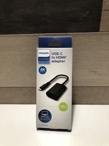 NEW Philips USB C to HDMI Adapter, Type C, 60 Hz, Unidirectional, Compact Design - Picture 1 of 8