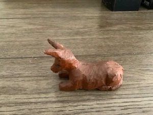Vintage Hand Carved Wooden Donkey - Picture 1 of 8