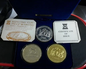 3 PROOF 925 Silver Crowns, South Atlantic Group, Pobjoy Mint. COA & Boxed, 85g - Picture 1 of 12