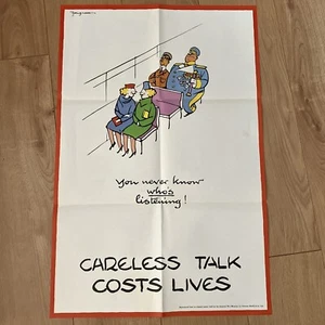 The World At War,Careless Talk Costs Lives Cyril Kenneth Bird Fougasse poster - Picture 1 of 2