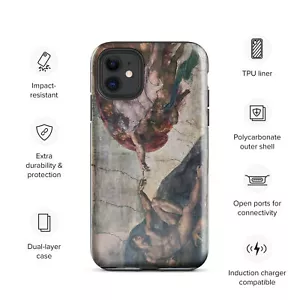 Miguel Ángel, La Creación de Adán, estilo original, nueva funda resistente para iPhone® - Imagen 1 de 20