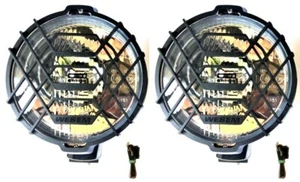2x chromowane reflektory halogenowe H3 12V 24V E20 reflektor dodatkowy 186 mm okrągły - Zdjęcie 1 z 7