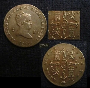 ESPAÑA, 652-ISABEL II, 2 MARAVEDIS 1841, SEGOVIA, GXF. - Imagen 1 de 1