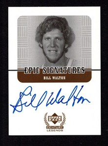 1999 Upper Deck - Century Legends - Epic Signatures Bill Walton #BW Autograph