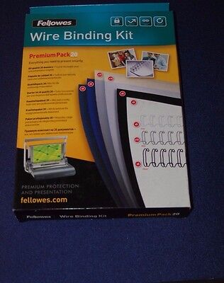 Fellowes Wire Binding Kit Premium Pack 20 53733 20 Wire Combs AND Binding Covers • 6.75£
