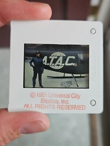 1981 Sylvester Stallone With Helicopter Night Hawks Movie Promo Slide 35mm - Picture 1 of 3