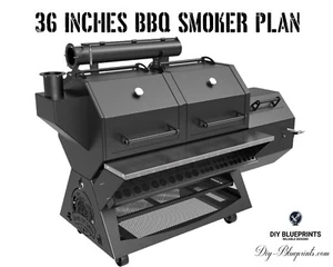 DIY BBQ SMOKER PLANS - BARBEQUE SMOKER BUILD - PLANS ON CD-ROM - Picture 1 of 10