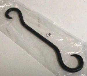 Hand Forged Black 9" Iron HD Stock S Hook Blacksmith Antique Style Plant Garden - Picture 1 of 9