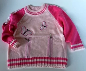 Neuware Mädchenpulover,  Rosa-Creme  - Bild 1 von 1