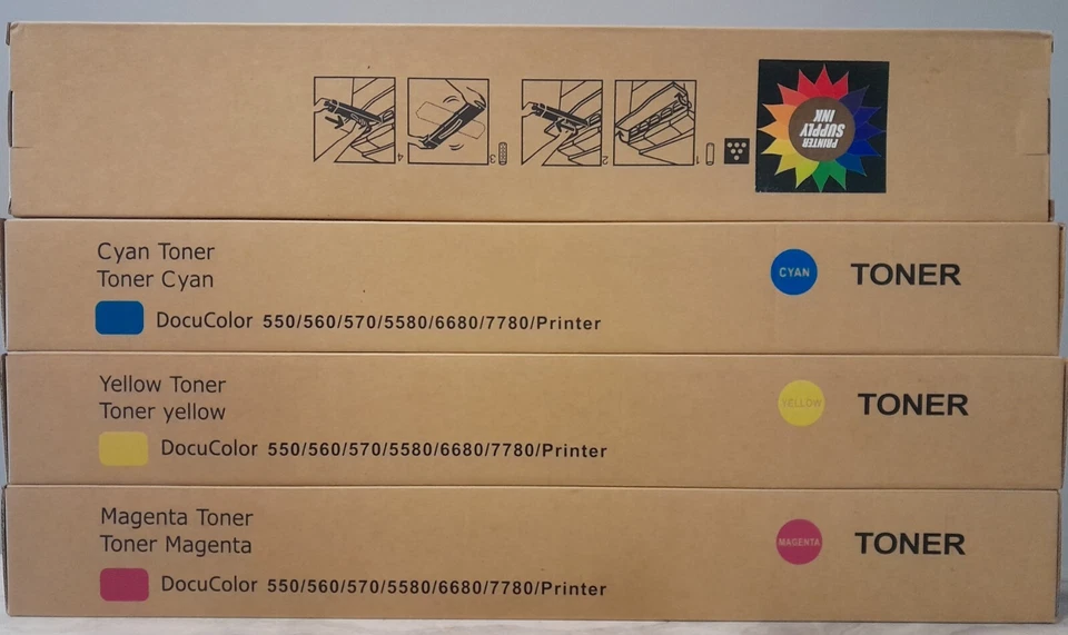 4 PACK Toner Cartridge for Xerox Color 550/560/570 Digital NON-OEM(JAPAN Powder) - Image 1 of 1