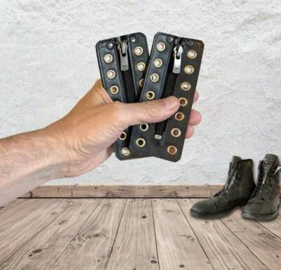 Unisex Easy take off boots  real leather 7 holes 1.7mm gold eyelets - Изображение 1 из 4