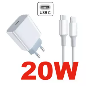 1m USB C PD Ladegerät 20W Schnellkabel for con mit iPhone 12/12 Pro 12 Mini 11 - Bild 1 von 2