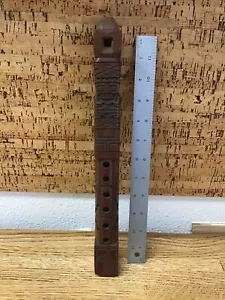 Vintage 13" Hand Carved Wooden Flute Native Painted Folk Art Tiki Totem Pole G3 - Picture 1 of 7