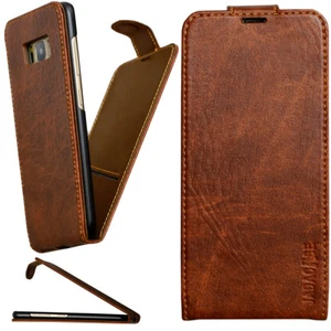 Leder Schutzhülle für Samsung A5 S7 S8 S9  Huawei P8 P10 P20  Apple iPhone 7 8 X - Bild 1 von 12