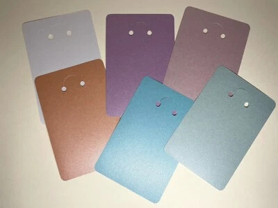 Shimmery Cardstock Packaging Display Card for DIY Keychains - 48 Display Cards - Image 1 of 4