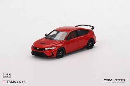 TRUESCALE MINIATURES 1/43 HONDA CIVIC TYPE R RALLYE RED (LHD) 2023 TSM430716 - Image 1 of 1