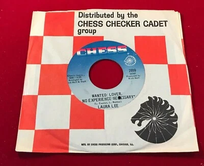 LAURA LEE Wanted Lover No Experience Necessary 1967 USA 7" Vinyl Single CHESS 45 - Image 1 of 2