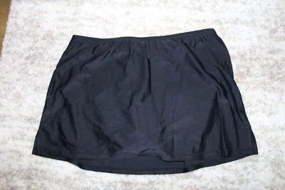 Falda de natación Croft & Barrow para mujer talla 8 negra de nailon elástica calzoncillo incorporado playa Foto 1 de 3