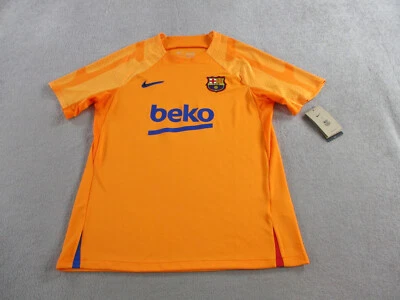 FC Barcelona Jersey Mens Large Orange Nike Dri-Fit Soccer Strike Shirt 2021-2022 - Image 1 of 4