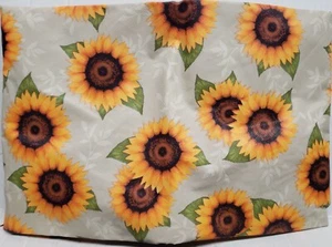 Peva Vinyl Tischdecke mit weicher Flanellrücken, 42" rund, SONNENBLUMEN ALLOVER - Bild 1 von 20