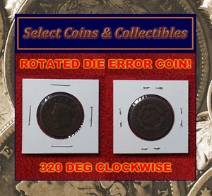 1831 U.S. Large Cent Rotated Die Error Coin! #3417 - Picture 1 of 10