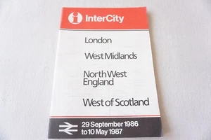 Horario ferroviario Inter City 1986 West Coast Services West Midlands Escocia - Imagen 1 de 7