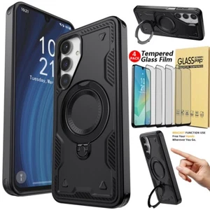 For Samsung Galaxy A16 5G Ring Holder Case Phone Hybrid Cover / Screen Protector - Picture 1 of 18