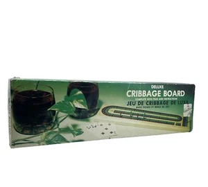 Vintage DELUXE CRIBBAGE BOARD With Pegs And Instructions - Picture 1 of 5