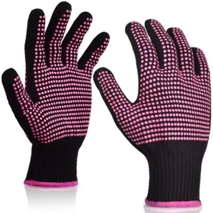2 Pcs Heat Resistant Gloves for Hair Styling Curling Iron Flat Iron Curling Wand - Picture 1 of 9