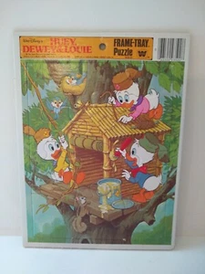 VINTAGE DISNEY HUEY, DEWEY & LOUIE FRAME-TRAY PUZZLE,1981,4510D-33,WHITMAN - Picture 1 of 2