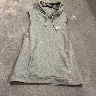 Толстовка с капюшоном мужская большая серая без рукавов пуловер спортивный тренажерный зал логотип Wolf - Изображение 1 из 4