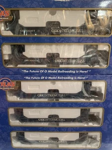 ATLAS O 3-RAIL CSX GUNDERSON STACK 5 CAR SET! O SCALE DOUBLE HUSKY INTERMODAL - Bild 1 von 6