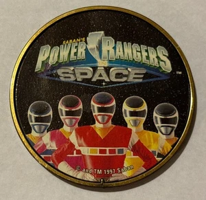 Vintage 1997 Saban's Power Rangers Space Plastic Clip Button - Picture 1 of 2