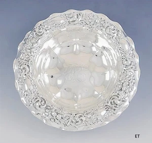 c1890s Fab American Sterling Silver Floral Centerpiece Bowl - Picture 1 of 8