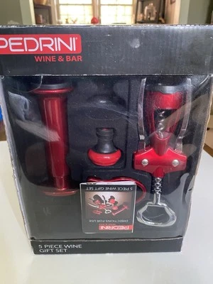 Juego de Apertura de Vino Pedrini Juego de Bar de Vino Tinto 5 Piezas Foto 1 de 4