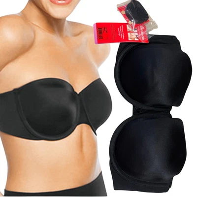 SPANX BRA-CHA-CHA SUJETADOR CONVERTIBLE SIN TIRANTES CON AROS NEGRO 34D NUEVO Foto 1 de 4