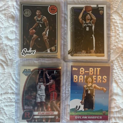 (4)2025-2026年托普斯篮球迪伦哈珀新秀卡RC马刺 — 第 1/2 张图片